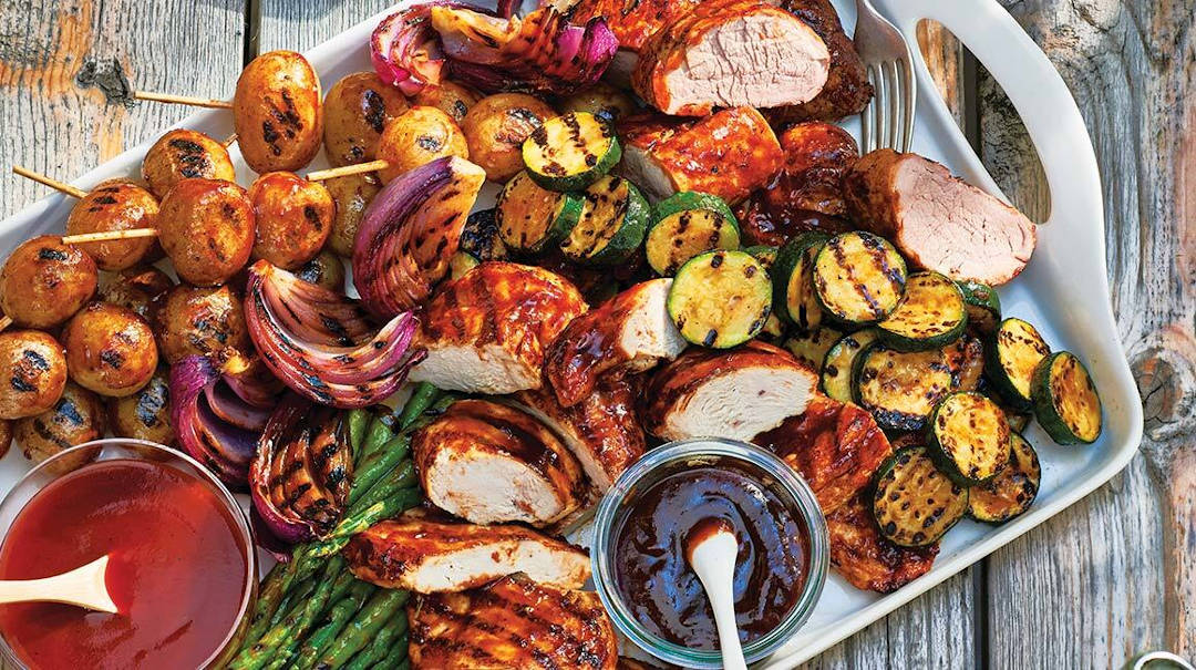 Grilled Meat And Vegetables
